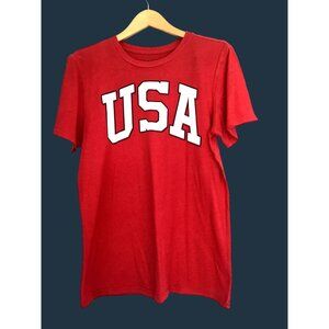 MAD ENGINE- MENS RED GRAPHIC SHORT SLEEVE CREW NECK T-SHIRT SIZE LARGE